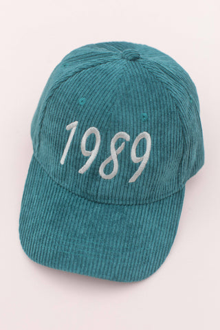 1989 Embroidery Corduroy Hat Cap