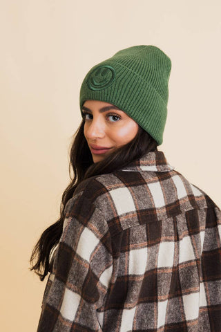 Smiley Beanie in Green