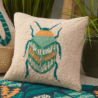 Ethereal Garden Beetle Pillow