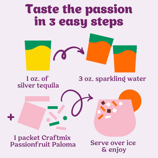 Passionfruit Paloma Cocktail Mixer - 12 Servings Multipack