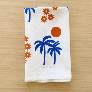 Palm Sunset Tea Towel