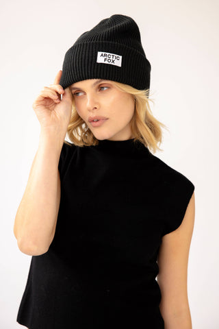 Recycled Bottle Beanie in Black Onyx