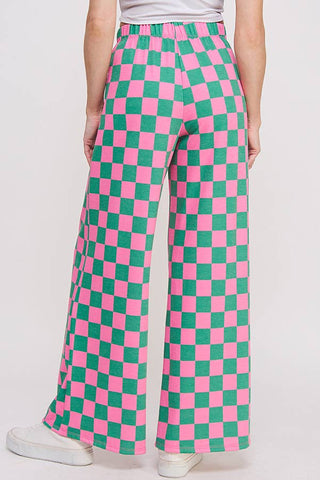 High Waisted Checkered Pants