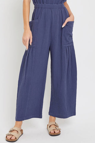 Wide-Leg Jumpsuit in Indigo